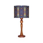 Lampe de table en bois traditionnelle avec abat-jour inspiré de la Perse Kabiri