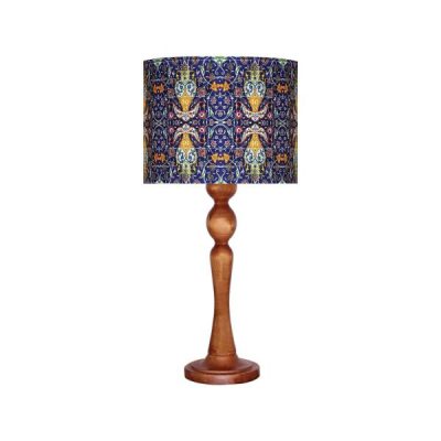Lampe de table en bois traditionnelle avec abat-jour inspiré de la Perse Kabiri
