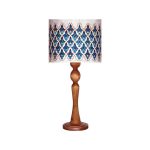 Lampe de table en bois traditionnelle avec abat-jour inspiré de la Perse Mahan