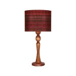 Lampe de table en bois traditionnelle avec abat-jour inspiré de la Perse Mahsa