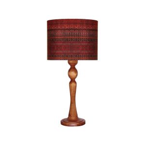 Lampe de table en bois traditionnelle avec abat-jour inspiré de la Perse Mahsa