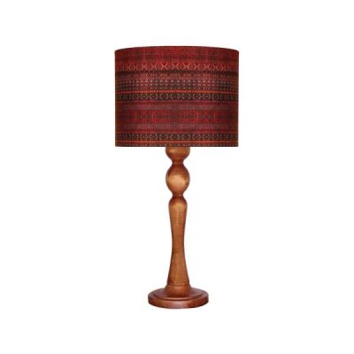 Lampe de table en bois traditionnelle avec abat-jour inspiré de la Perse Mahsa