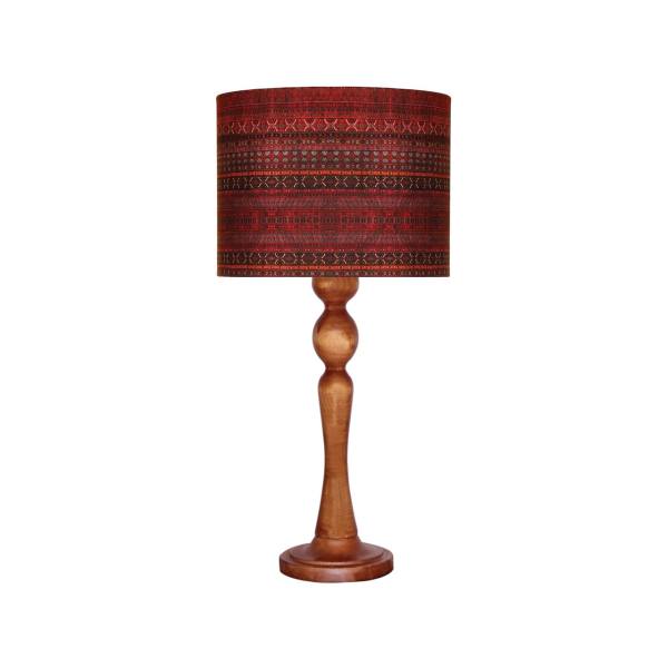 Lampe de table en bois traditionnelle avec abat-jour inspiré de la Perse Mahsa