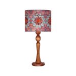 Lampe de table en bois traditionnelle avec abat-jour inspiré de la Perse Maria