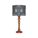 Lampe de table en bois traditionnelle avec abat-jour inspiré de la Perse Mina