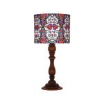 Lampe de table en bois traditionnelle avec abat-jour inspiré de la Perse Sahra