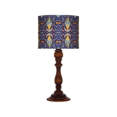 Lampe de table en bois traditionnelle avec abat-jour inspiré de la Perse Yalda