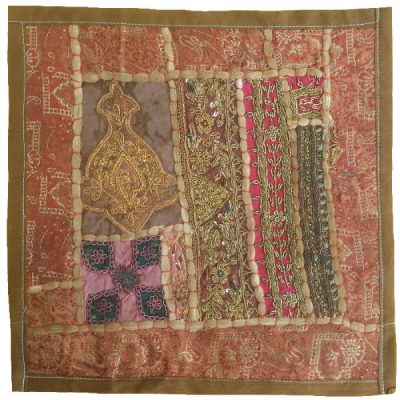 Housse de Coussin Brodée – Design Suzani Rose