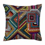 Housse de coussin en velours imprimé – Douceur & Luxe au Design Géométrique
