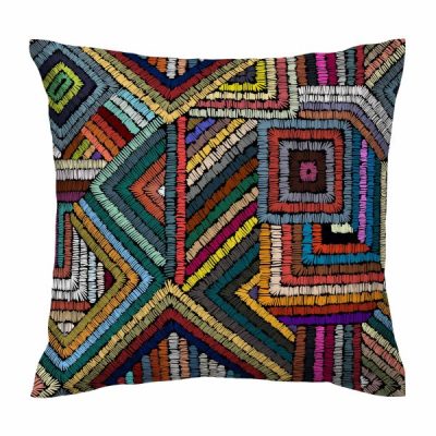 Housse de coussin en velours imprimé – Douceur & Luxe au Design Géométrique