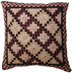 Housse de Coussin Brodée – Design Hana Crème
