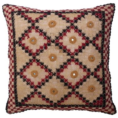 Housse de Coussin Brodée – Design Sana Crème