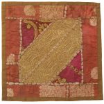 Housse de Coussin Brodée – Design Suzani Rose