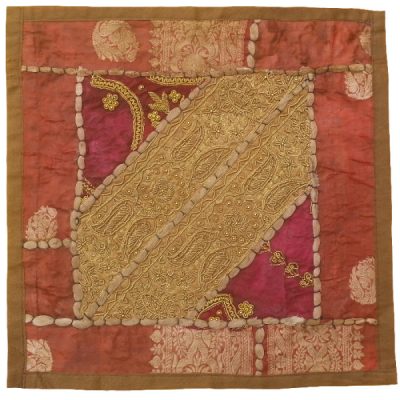 Housse de Coussin Brodée – Design Suzani Rose