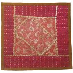 Housse de Coussin Brodée – Design Suzani Rose