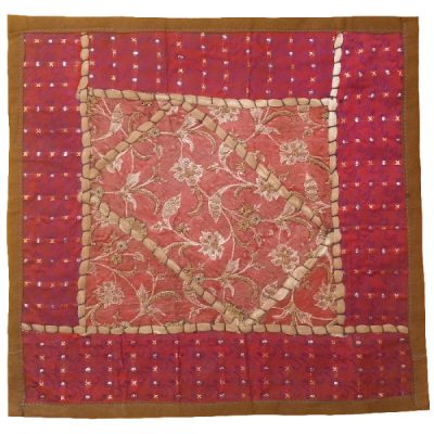 Housse de Coussin Brodée – Design Suzani Rose
