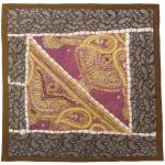 Housse de Coussin Brodée – Design Suzani Violet