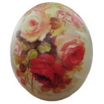 Œuf d’autruche décoratif persan peint à la main – Fleur