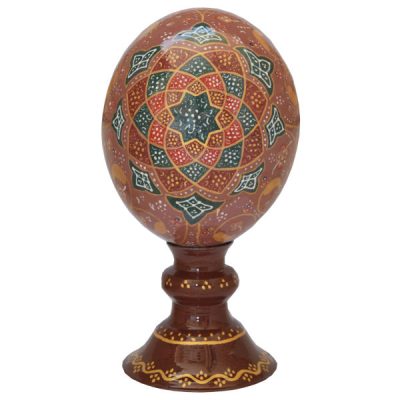 Œuf d’autruche décoratif persan peint à la main – Abbasi