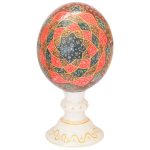 Œuf d’autruche décoratif persan peint à la main – Abbasi II