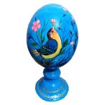 Œuf d’autruche décoratif persan peint à la main – Oiseau d’amour II
