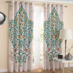 Rideau en velours imprimé avec œillets – Design Pars