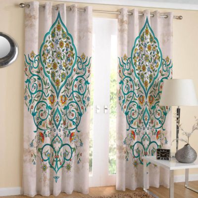 Rideau en velours imprimé avec œillets – Design Pars