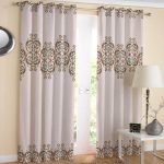 Rideau en velours imprimé avec œillets – Design bleu