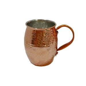 Tasse persane en cuivre – Fabriquée à la main avec anse pour boissons froides – Martelée Darin