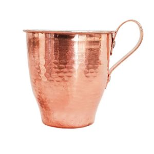 Tasse persane en cuivre – Fabriquée à la main avec anse pour boissons froides – Martelée Khomre