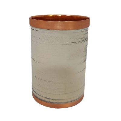 Tasse persane en cuivre – Fabriquée à la main avec anse pour boissons froides – Martelée Moderna I