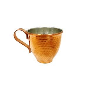 Tasse persane en cuivre – Fabriquée à la main avec anse pour boissons froides – Martelée Savin I