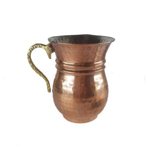 Tasse persane en cuivre – Fabriquée à la main avec anse pour boissons froides – Martelée Tork
