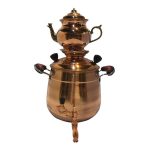 Samovar de thé en cuivre persan pour cuisinière avec théière Modèle Diva