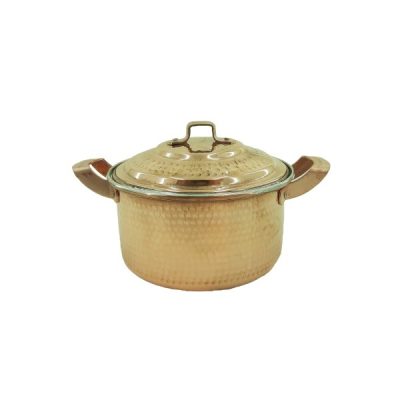Marmite persane en cuivre – Style de cuisson traditionnel martelé Baran