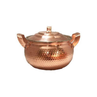 Marmite persane en cuivre – Style de cuisson traditionnel martelé Golin