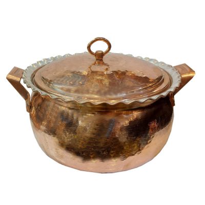 Marmite persane en cuivre – Style de cuisson traditionnel martelé Tala