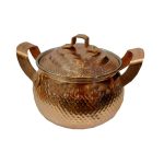 Marmite persane en cuivre – Style de cuisson traditionnel martelé Yara