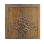 Art en bois sculpté encadré Fleur artistique