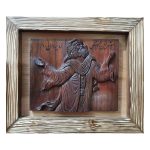 Art en bois sculpté persan encadré Niyayesh artistique