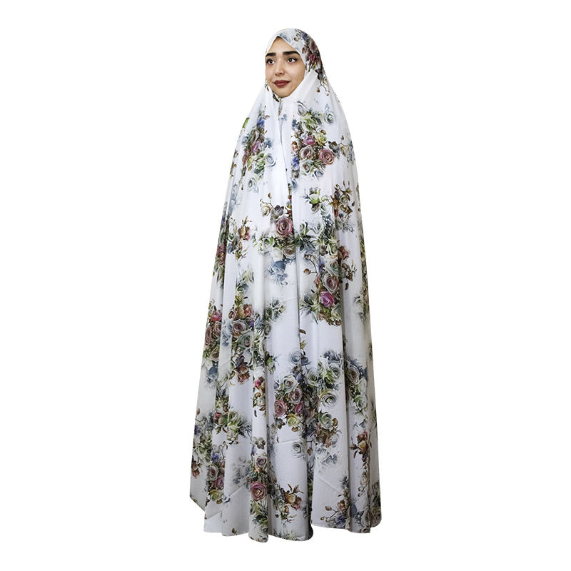 Tchador Culturel Iranien pour Femmes – Coloré, Idéal pour un Usage Quotidien et Namaz, Bouquet de Fleurs