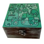Boîte en Bois pour Cadeaux – Motif Artistique Naghashi