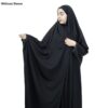 Tchador noir islamique arabe Hijab pour femmes et prière - Yaman