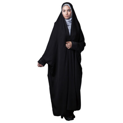Tchador noir islamique arabe Hijab avec manches pour femmes et prière – Fatemi