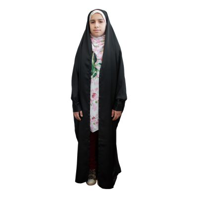 Tchador noir islamique arabe Hijab avec manches pour femmes et prière – Tina pour enfants