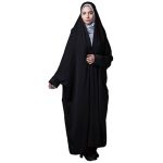 Tchador noir islamique arabe Hijab avec manches pour femmes et prière – Vira
