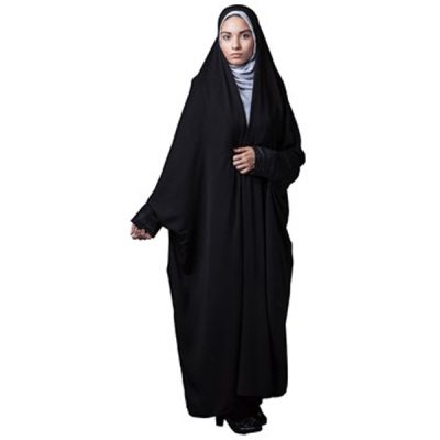 Tchador noir islamique arabe Hijab avec manches pour femmes et prière – Vira