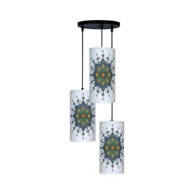 Lampe en tissu avec abat-jour cylindrique en velours modèle Liana
