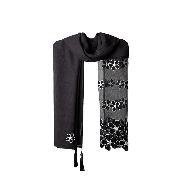 Châle Baloutche Brodé pour Femme Fleurs Modernes