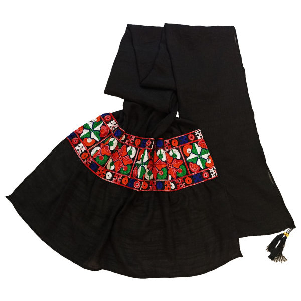 Châle Baloutche Brodé pour Femme Noir